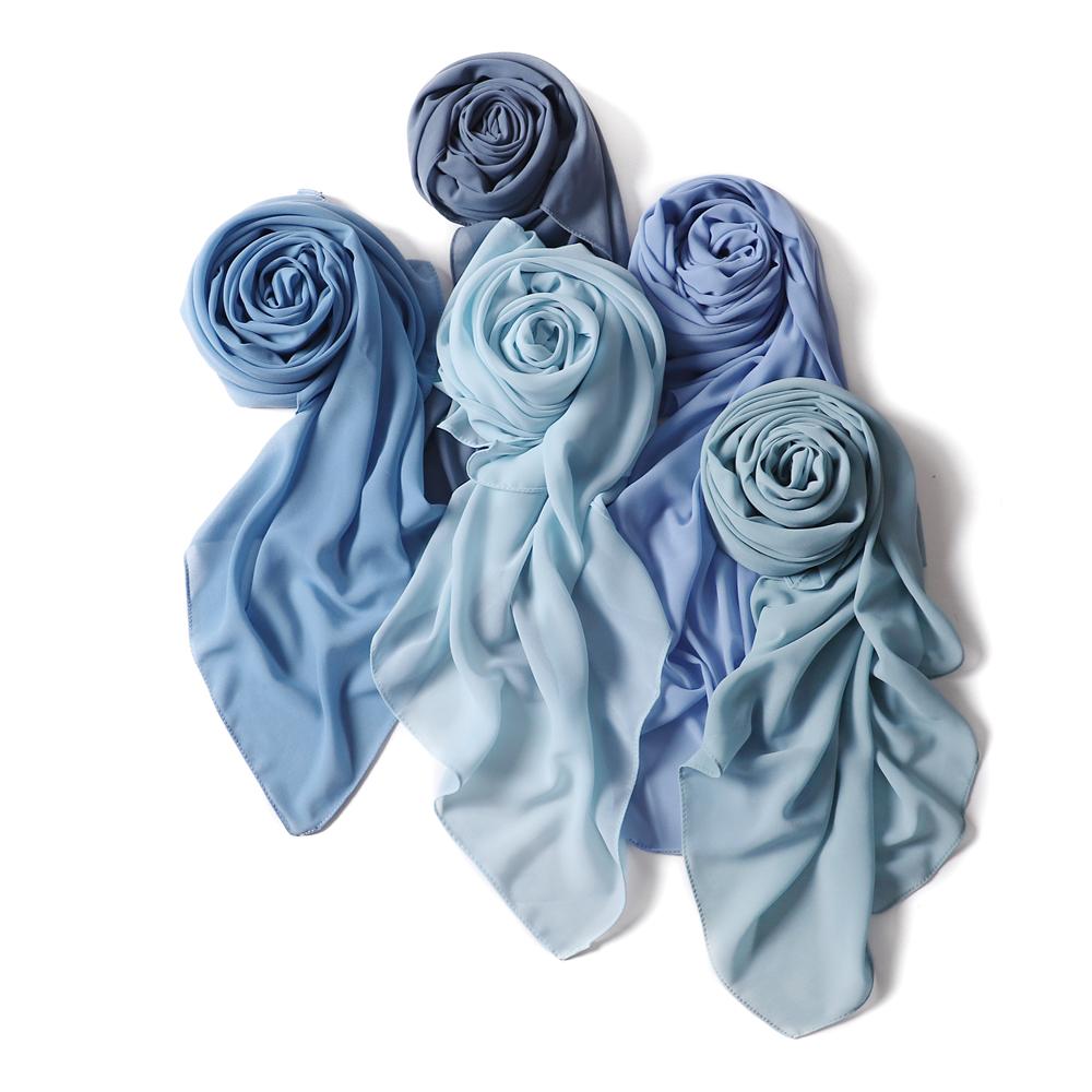 110*110CM Square Pearl Chiffon Hijabs Scarf Plain Solid Color Headwraps Muslim Women's Khimar Headscarf 45 Colors