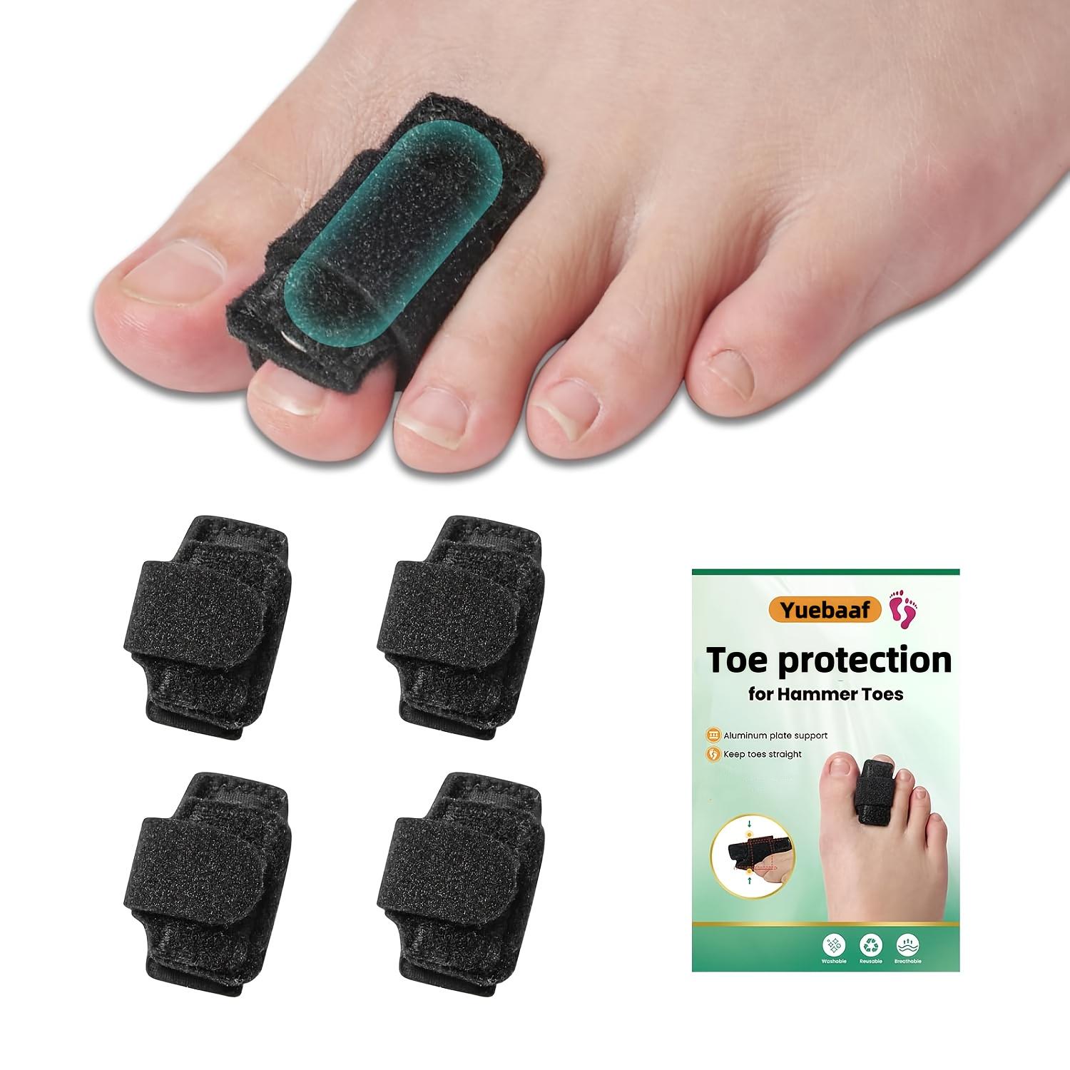 

4 Pack Hammer Toe Straightener-Toe Splints&Wraps for All-Day Comfort for Walking, Running or Rest - Hammer Toe Corrector for Broken,Bent & Curled Toes