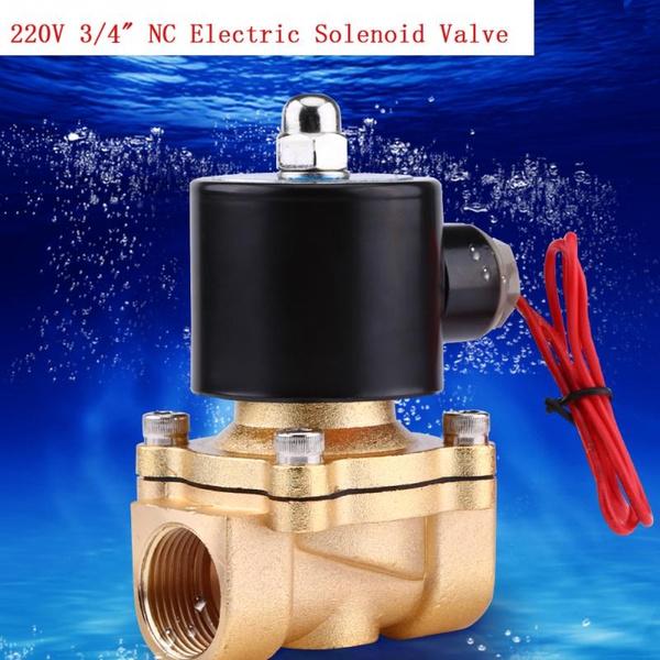 AC 220V 3//4 NC Electric Solenoid Valve Zinc Alloy Body for Water Oil Air Gas
