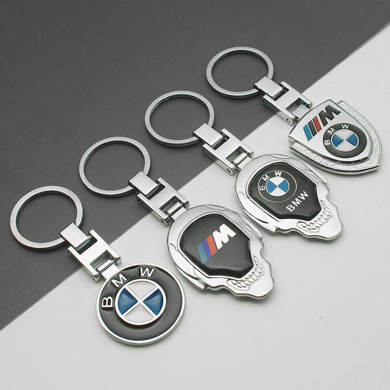 Car 3D Styling Metal Emblem Keychain Leather Woven Badge Key Ring Accessory For BMW M E46 X1 X2 X3 X4 X5 X6 F48 G01 E84 E83 F30 pzcr42