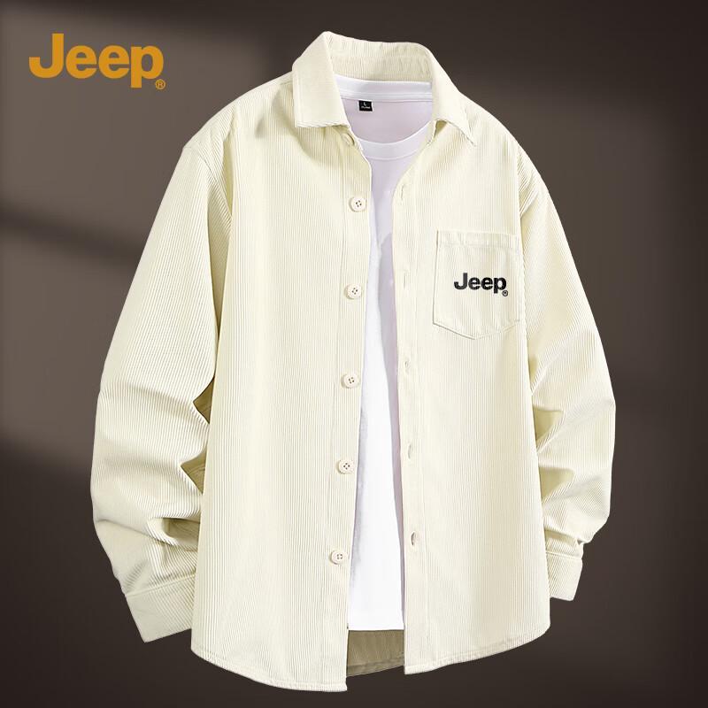 JEEP Men s American Style Corduroy Long Sleeve Shirt 2XL