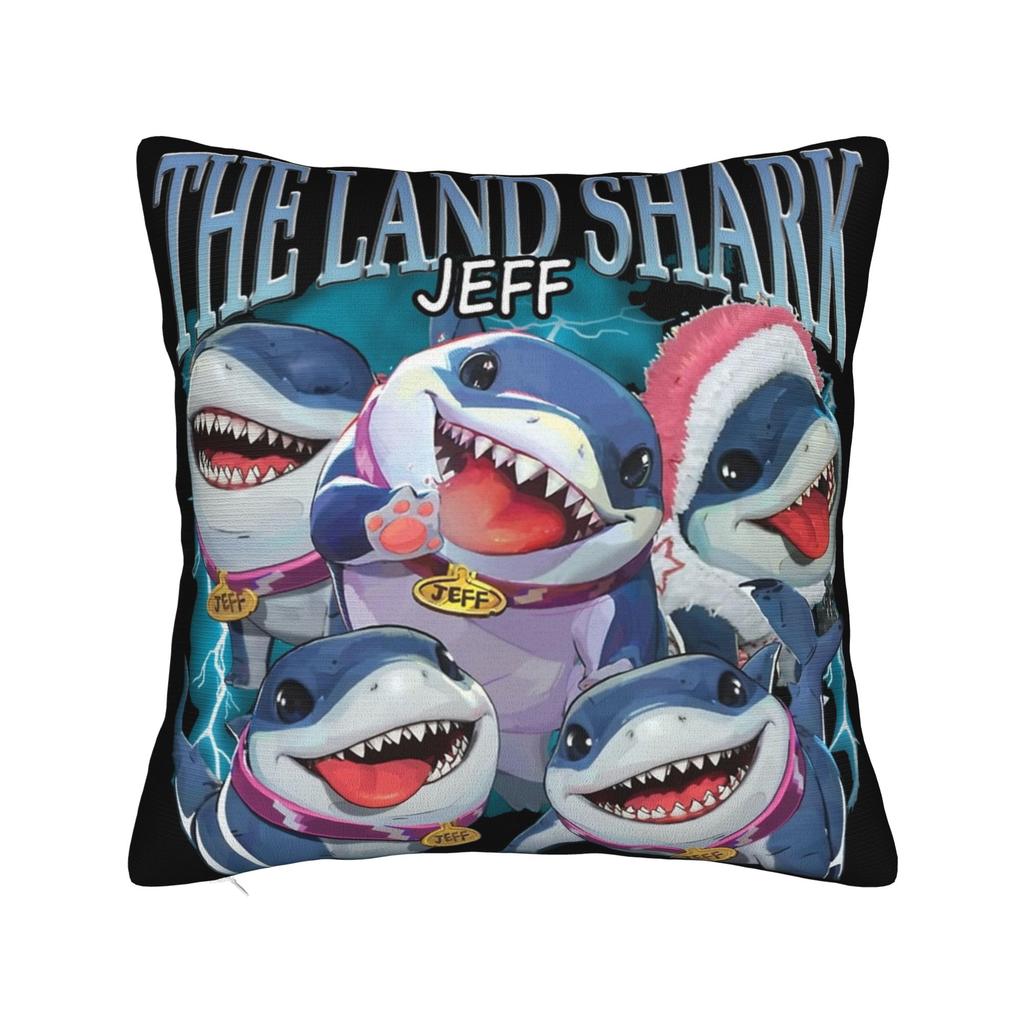 Jeff Žralok z pevniny Povlak na polštář Měkká látka Potah na polštář Dárek Povlak na polštář Domácí Čtvercový 18"