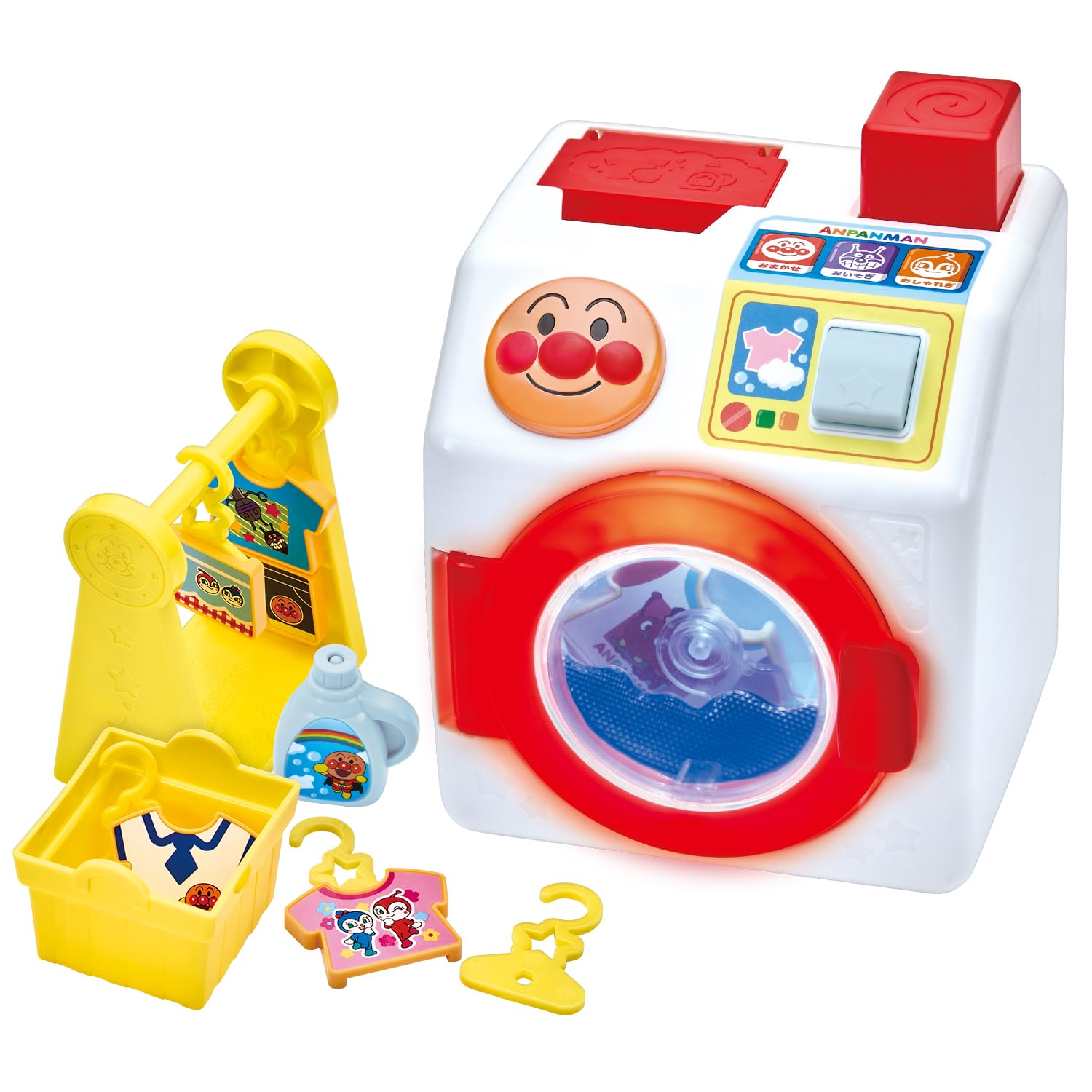 Нажми и высуши его Анпанман Говорящая стирка Рекомендуется с 3 лет и [Bandai] крутись! хорошо! Машина. взрослеть.