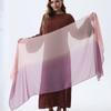 Long Headscarf Gradient Color Islamic Turban Fashion Wraps Shawl  Women