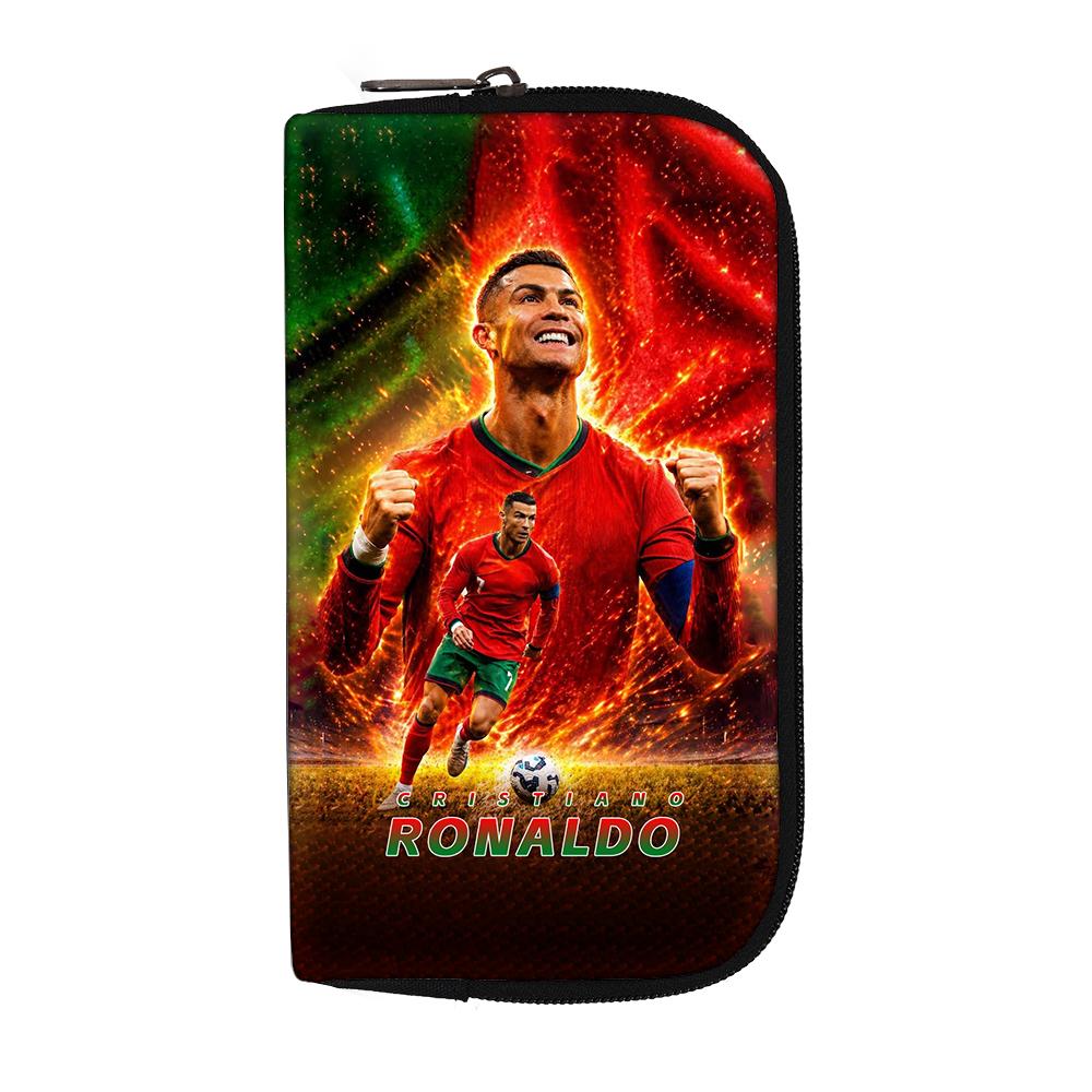 Borsa a mano da donna e uomo Borsa per cuffie Portafogli Ronaldo Portamonete Portamonete Portafogli per soldi Carta di credito Borsa per soldi Borsa portaoggetti Stella del Calcio