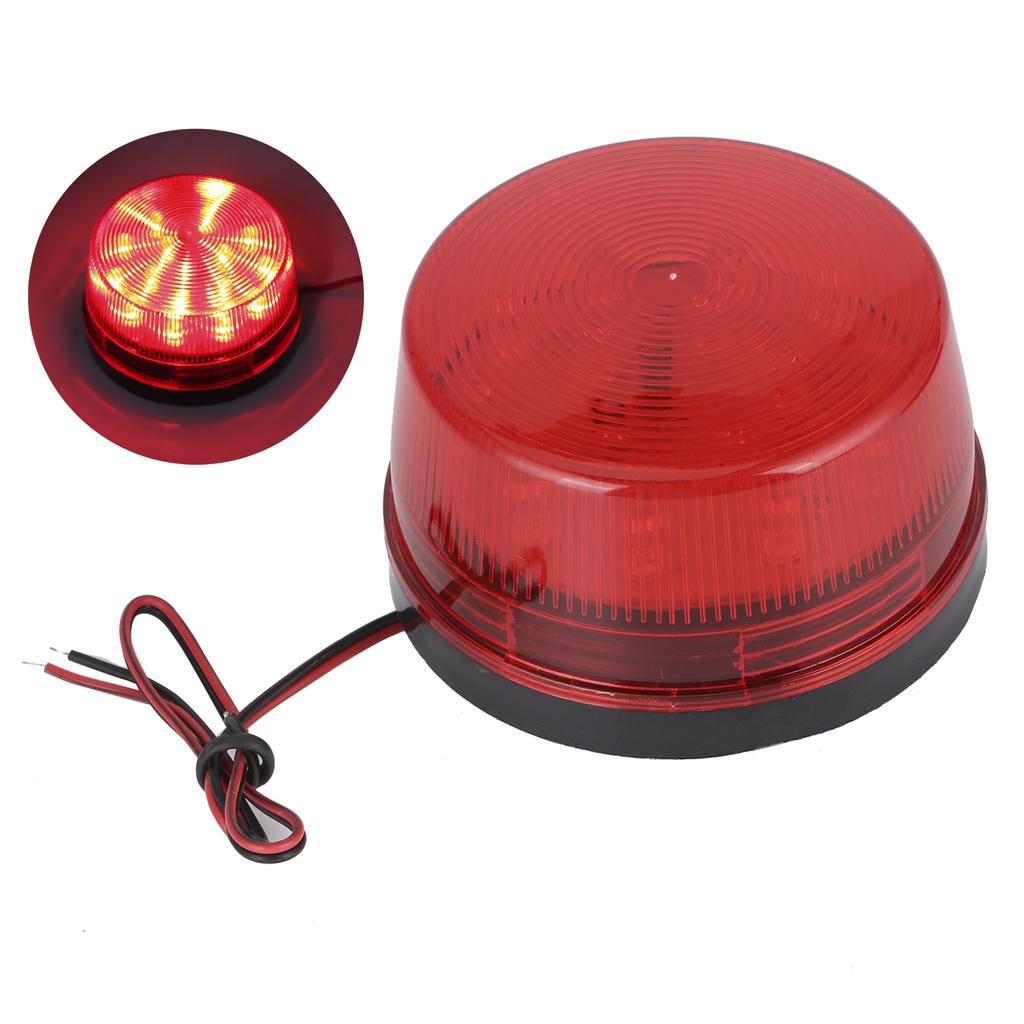 Lampe d'avertissement à LED stroboscopique d'urgence Lampe de signalisation DC12V Lentille rouge pour camping-car Caravane Camion