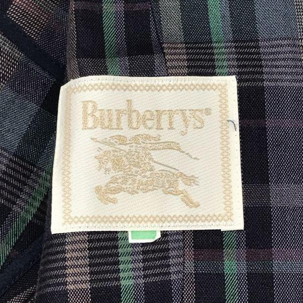 Sanyo Shokai Vintage Burberrys Skirt Suit Blazer Women's 9AR Purple Check Pattern Set Up(USED)