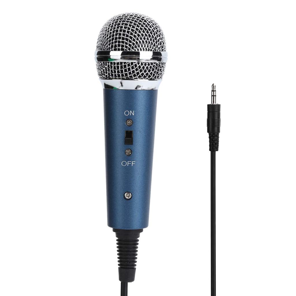 Condenser Microphone, Smartphone Microphone for Karaoke, Computer Karaoke, U-Shaped, 3.5mm Audio Adapter Included, Handheld Wired Microphone for Live