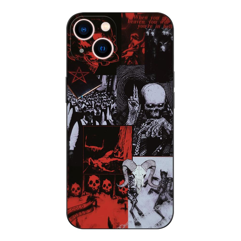 Black Tpu Case For Oneplus 8 Pro 8t 9 9R Nord 2 Ce N10 N100 N200 4G 5G  Satanic Skull