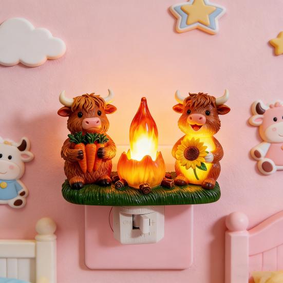 Easter Night Light Animal-Shaped Soft LED Lamp Colored Glass Lampshade Bedroom Atmosphere Lighting Living Room Dorm Party Decor