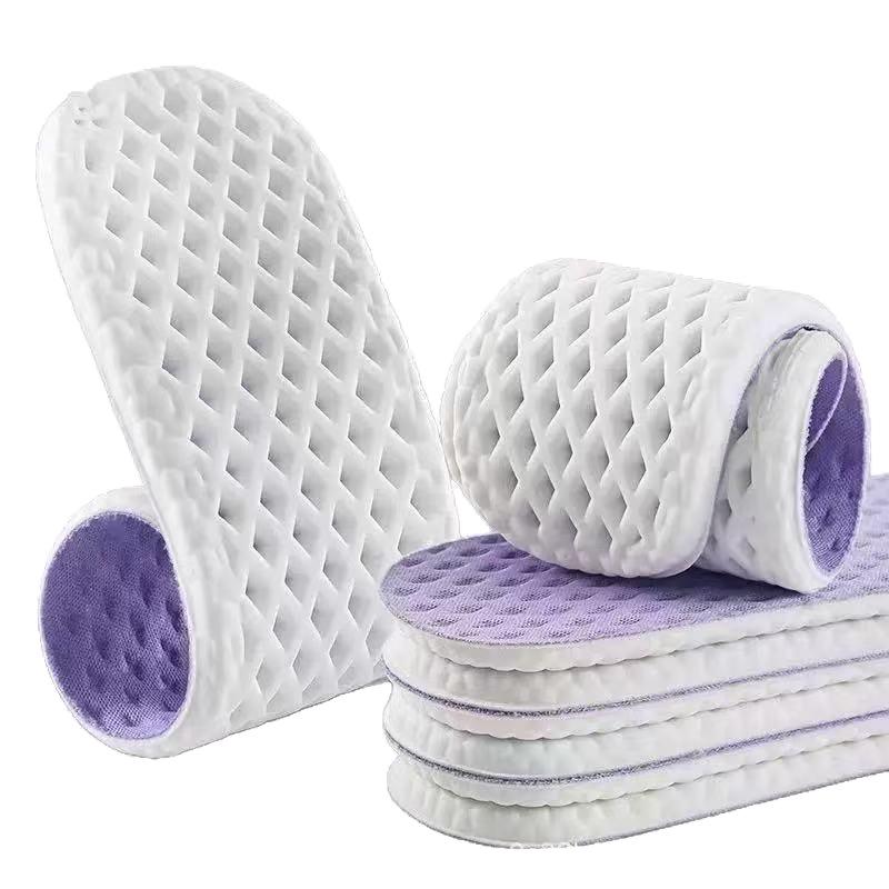Summer Breathable Cold Feeling Sports Insoles for Women and Men, Sweat-absorbing, Deodorant, Shock Absorption Insoles