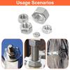 Hex Nuts Assortment Kit - 150Pcs Hardware Nuts Sets4#40 6#32 8#32 10#24 10#32 12#24 14-20 516-18 38-16 12-13 Nuts304 Stainless Steel