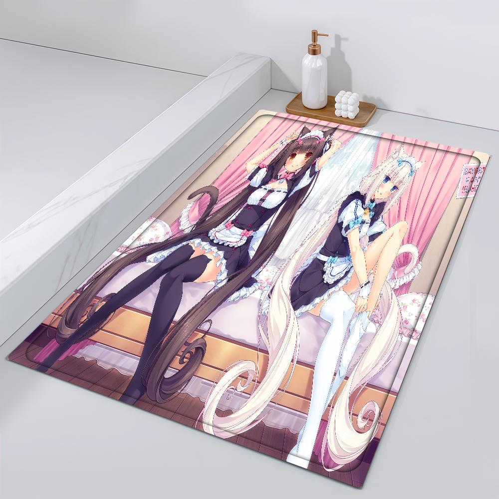 

Door Mat Bedside Pretty Entrance Bath Adventure Floor Decoration Corridor Door Mat Carpet Living N-NEKOPARA Room Game Balcony 40cm x 60cm