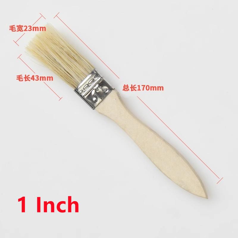 5Pcs Paint Brush 1/2/3 Inch Wooden Handle BBQ Brush for Wall and Furniture Paint Tool Painting Brushes Set Artist Paint Brushes