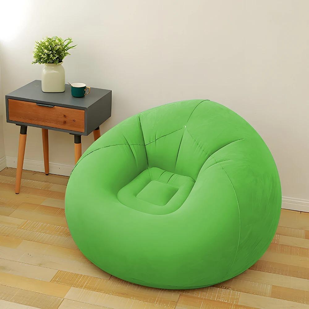Lazy Inflatable Sofa Chairs Indoor Bedroom Lounge Bean Bag Chair Inflatable Sofa Portable Folding For Outdoor Camping Chair