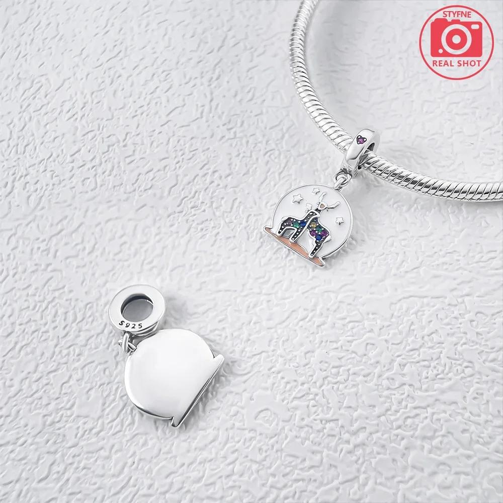 Kupfer-Weihnachts-Nikolausmütze, Weihnachtsmann, Baum, Rentier, Glocken Anhänger Perlen Passend für Original Armband DIY Feinschmuck Geschenke Für Frauen