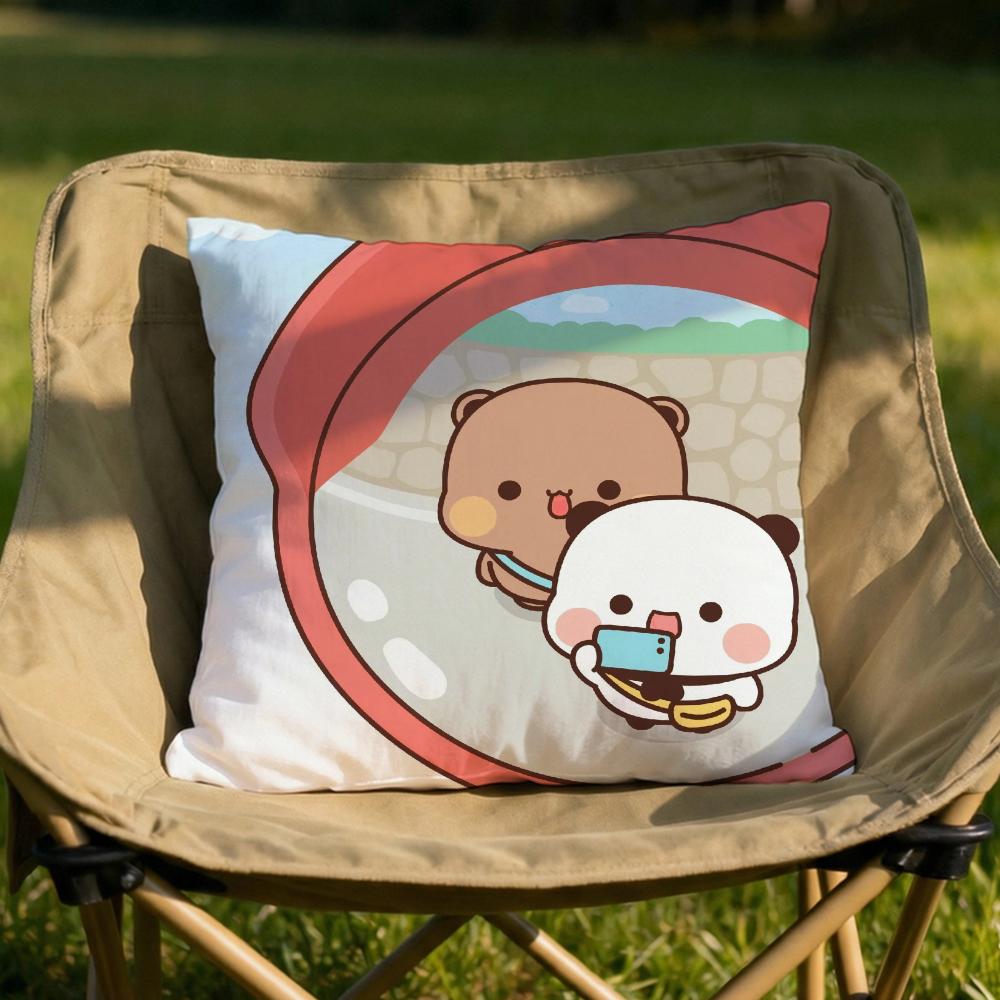 Cute BBUBU DUDUS Cushion Cover Soft Reversible  Durable Pillow Cover  MultiScene Use for Home  Car Daily Comfort