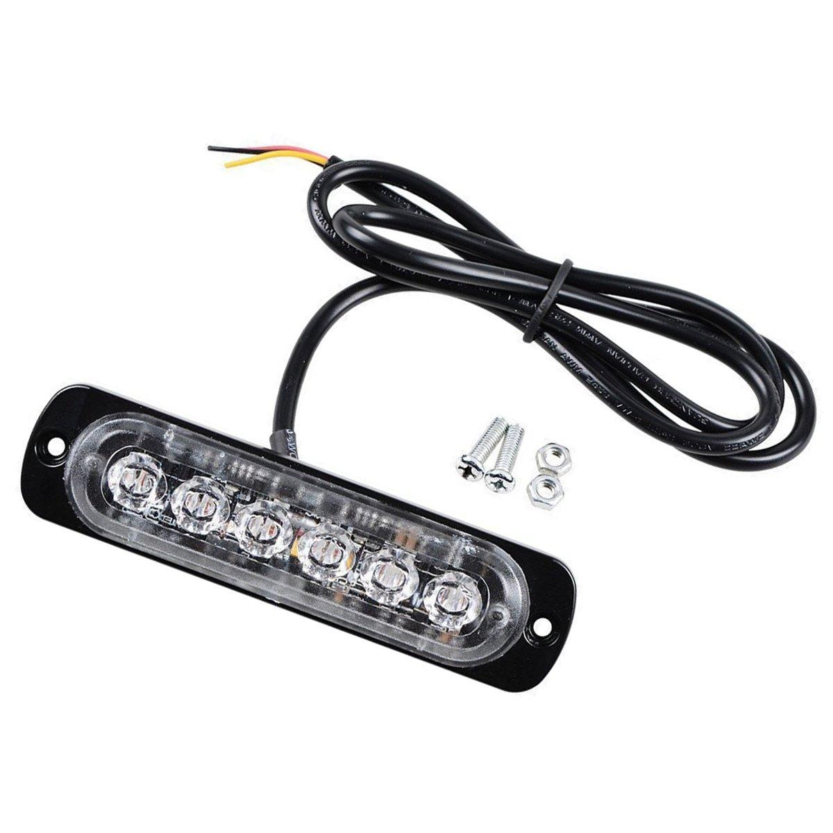 

VORCOOL Стробоскоп Красный Светодиодный Свет Аварийный Стробоскоп 18Вт 12-24В 6 Светодиодов Стробоскопическая Световая Панель на Крышу Грузовика (красный) красный