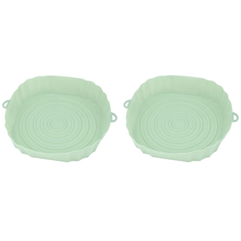 Air Fryer Pan Silicone Basket Airfryer Oven Baking Silicone Tray Reusable Airfryer Pot Pan Liner Mold Pizza Fried Kitchen Tools