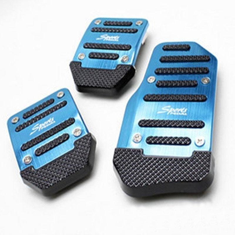 3pcs/2pcs Car Auto Vehicle Non-slip Pedal Foot Treadle Cover Pad Aluminium