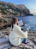 Women's Autumn/Winter Bell Sleeve Knit Sweater - Solid Color Casual Style