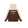 Fila Originalebella Winter Tennis Club Color Block Letter Print Casual Comfortable Loose Hoodie Men Hoodies Coffee Brown F11M519207F-BN