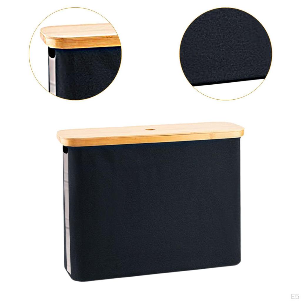 Bathroom Storage Bin, Viewing Window, Foldable, with Handle And Lid, Toilet Paper Holder