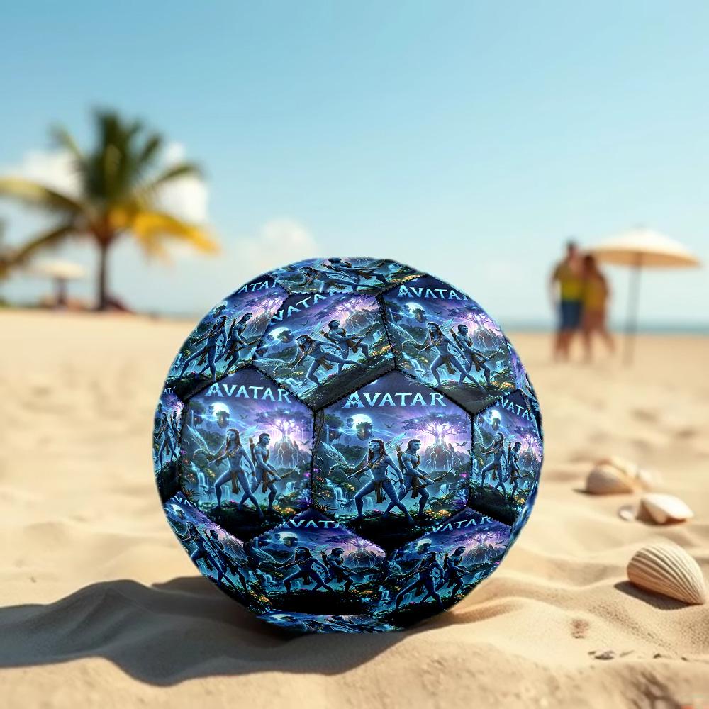 Avatar Print Size 5 Soccer Ball, Standard Match Football for Sports Game and Team Practice, Ideal Gift for Soccer Fans