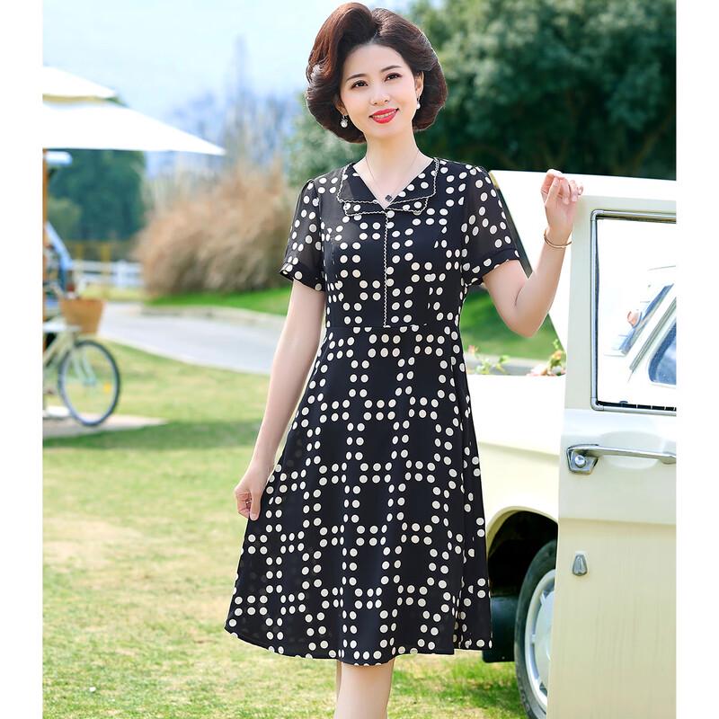 

Pasite Women s Summer V-Neck A-Line Print Dress 3XL