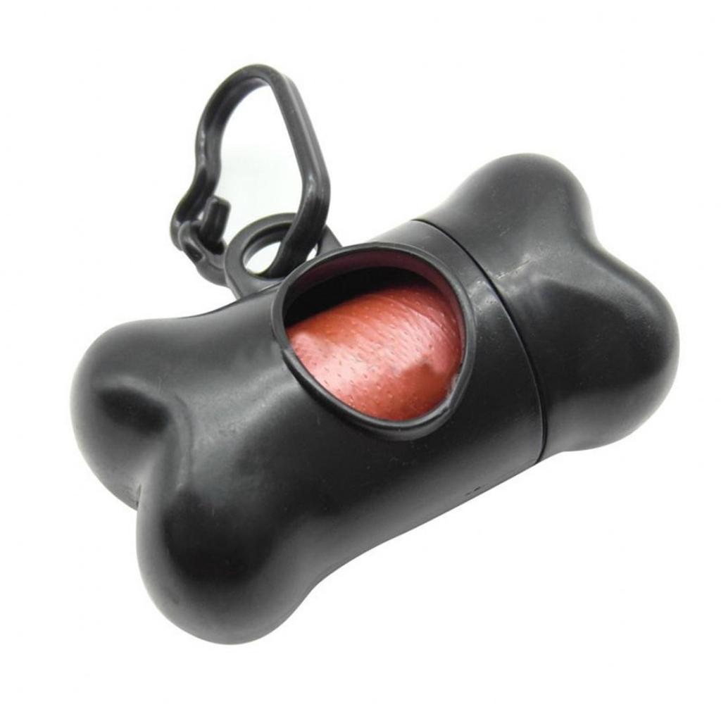 Pet Dog Bone Shape Garbage Waste Clean-up Bag Dispenser Box Carrier Holder Case