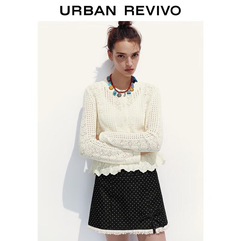 UR Women s Sweet Hollow-Out Knit Cardigan S