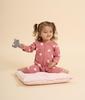 Footless Romper A0B9S 6 months 67cm [Petit Bateau] Pink/Off-White