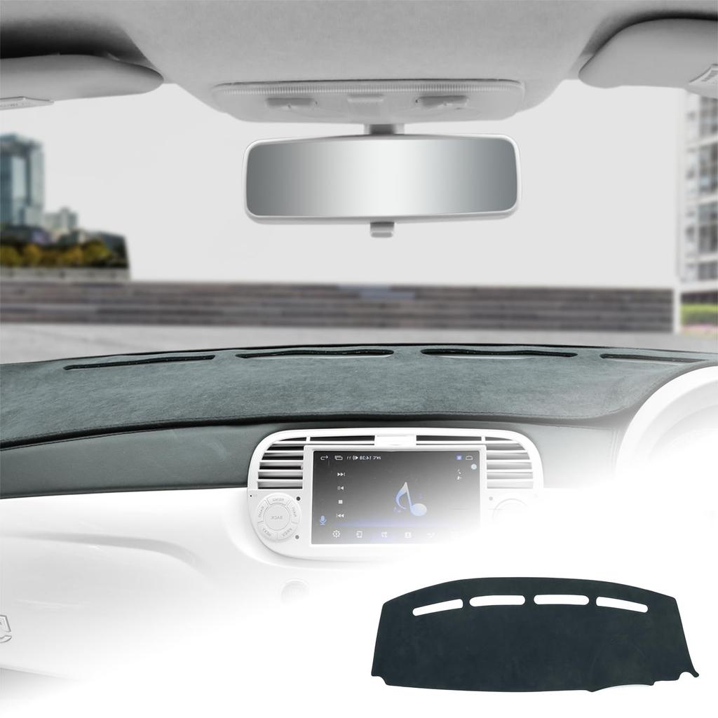 KUNGKIC Dashboard for Fiat 500 Interior Sun Dashboard Light Protection Black Mat/Cover 2008-2023 (Right-Hand Drive) - Parts, Protection, Mat,