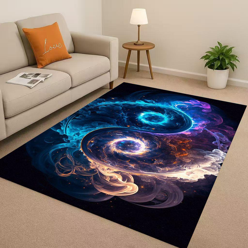 New Yin Yang Chinese Tai Chi Natural Balance Art Living Room Non-Slip Area Rug Soft Carpet for Bedroom Sofa,Home Decor Doormat