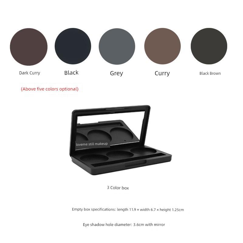 Suetnei Mulberry Moon Two-Color Eyebrow Powder Nature Black Monochrome Gray Brown Sweatproof and Waterproof Non-Decolorizing Genuine Goods Black Brown