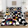 Geometric Duvet Cover Set Psychedelic Swirl Eyes Bedding Set Microfiber Colorful Abstract Pattern Quilt Cover With Pillowcases