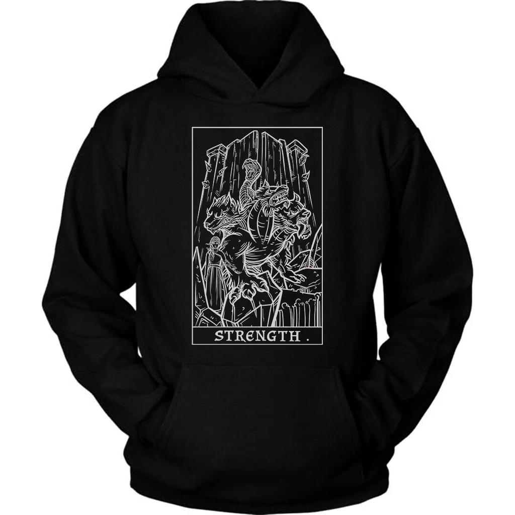 Strength Tarot Card Hoodie Cerberus & Persephone Greek Pagan Witch Sweatshirt