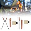 Fire Tongs Portable Carbon Steel Fireplace for Hiking Barbecue S