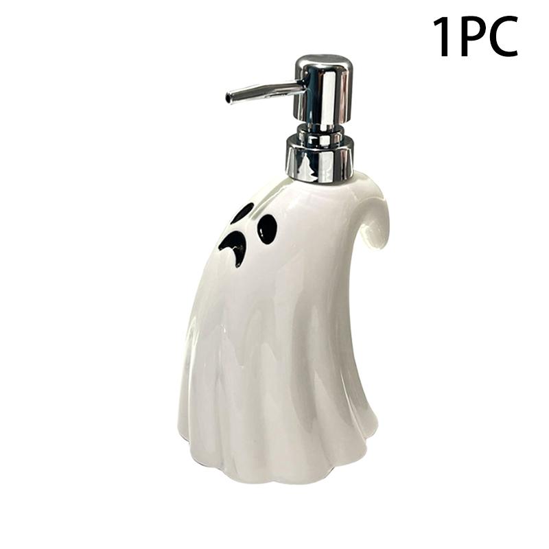 Creative Hand Sanitizer Bottle Ceramic Soap Dispenser Bathroom Large Capacity Pressed Bottle For Halloween Bathroom Decor Hotel