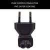 EU4.0MM zu IEC320C7 Stromadapter-Konverter, Europäischer 2-poliger Stecker EU4.0 zu IEC320 C7 Buchse Konvertierungsstecker PVC