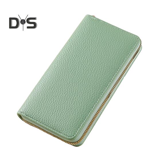 

Жіночий гаманець на блискавці великої місткості, довгий гаманець, клатч, клатч, кредитна картка, гаманець для готівки для щоденного використання, шопінг, робота зелений