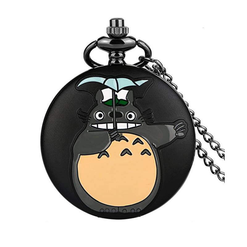 Creative Cute Umbrella Cat Pendant Pocket Watch for Men Women