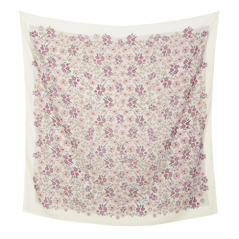 Malaysia Floral Printed 110 Square Scarf Muslim Hijab Women Elegant Shawls Ladies Casual Headscarf Turban Kerchief  Wholesale