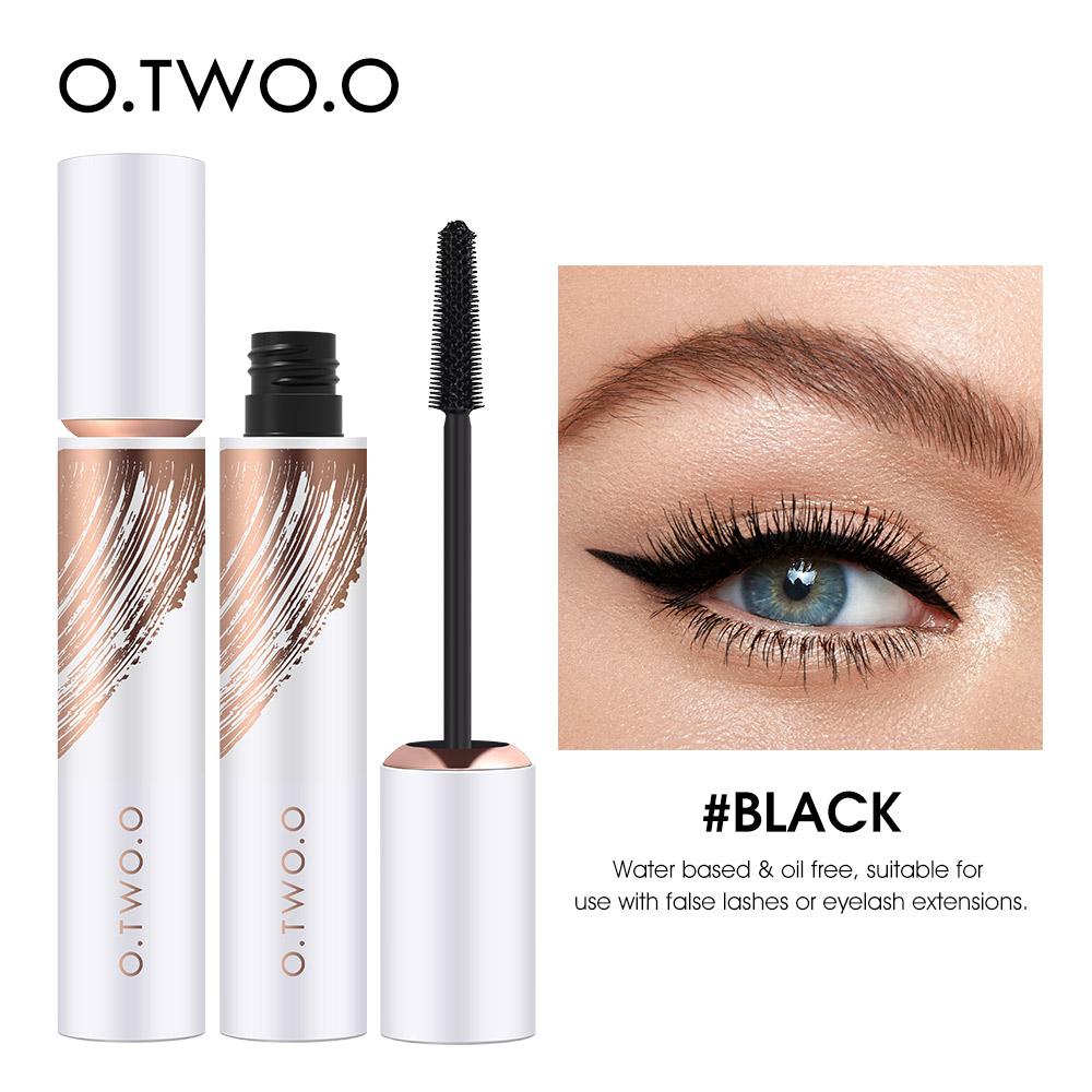 O.TWO.O Black Mascara Lengthening Eyelashes Makeup Waterproof Long-wearing Volume Mascara 4D Cosmetics чёрный