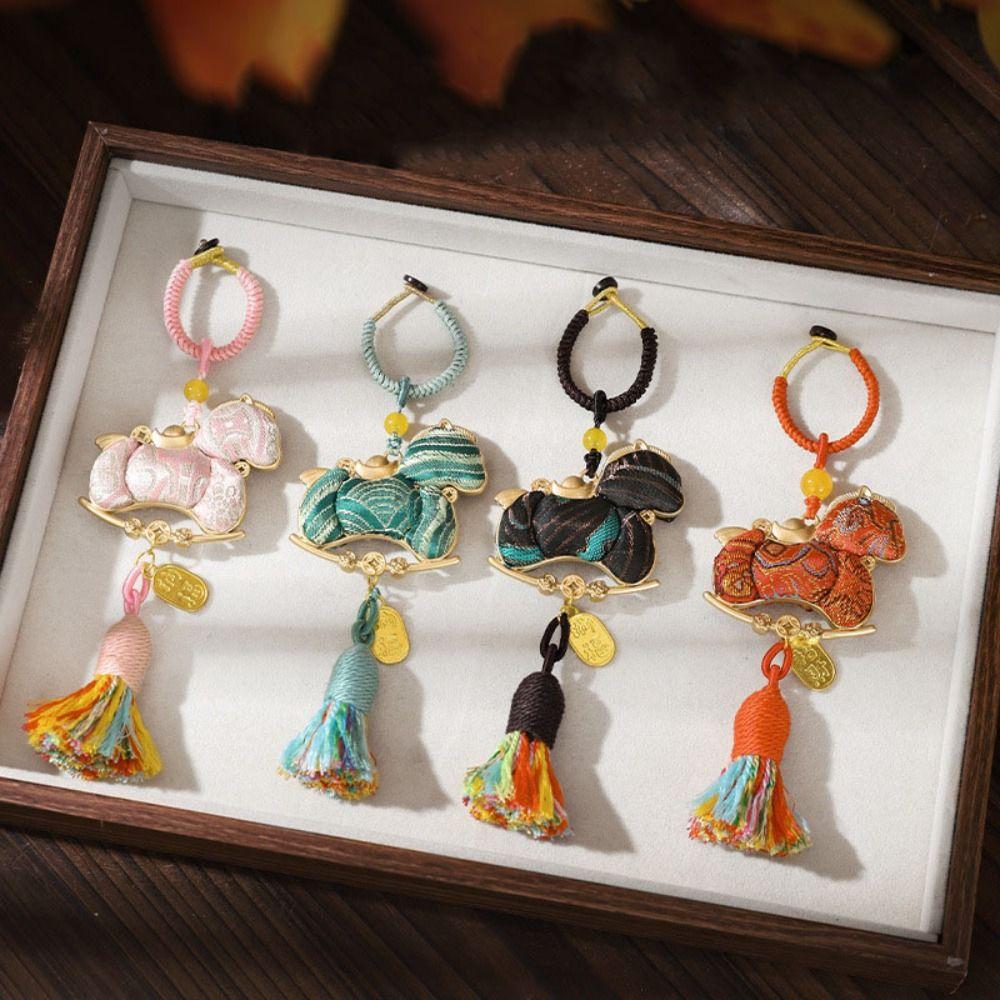 Chinese Style Zodiac Horse Keychain Tassel New Year Pendant Horse Year Pendant Bag Charm