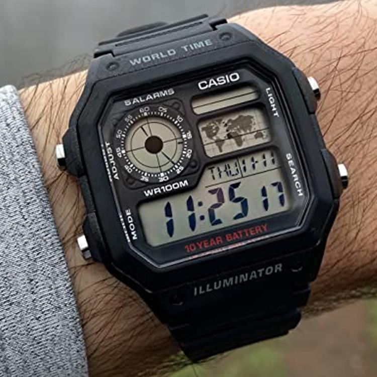 Casio Unisex Gümüş Saat AE-1200WH-1AVDF