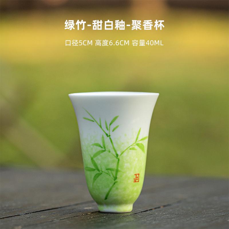 1pcs 50ml Ceramic Fragrance Cup Home Hand-painted Tea Cup Personal Tea Set Chinese Underglaze Colored Cups
