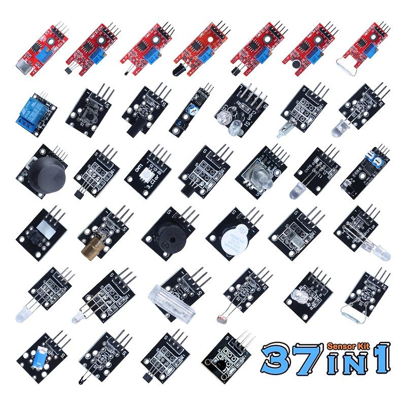 16/22/37-in-1 Sensor Modules Kit for R3 Mega2560 - Starter Learning Suite with IR Ultrasonic DHT11 Soil Moisture Sensor, L