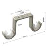 Aluminum Alloy Double Curtain Rod Holders Install Rods for Drapery Rod 3-Color
