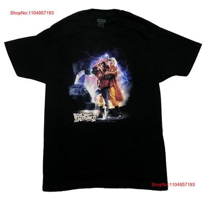 Zurück in die Zukunft New Adult T-Shirt Teil II McFly Doc Brown Posterbild vintage Gewaschenes Oberteil für den Alltag Unisex Vielseitig